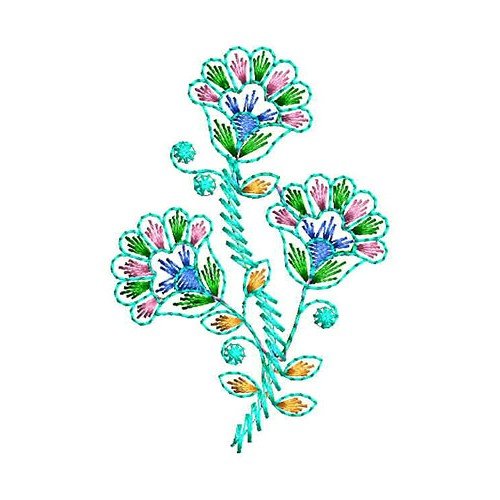 Clematis Flower Embroidery Design 22637