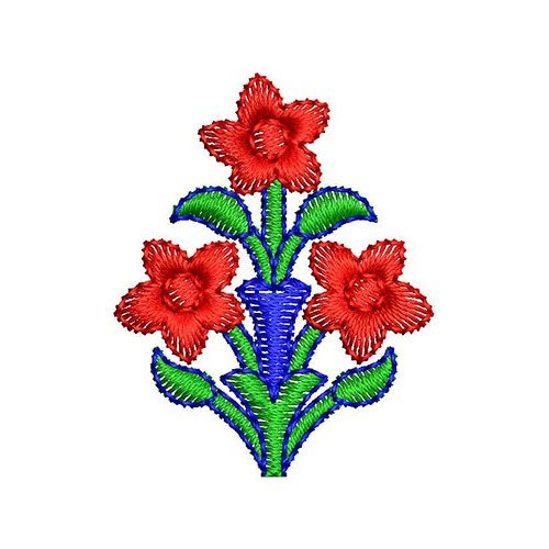 Flower & Filigree Applique Embroidery Design 22641