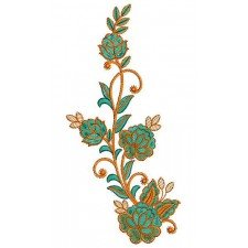 Floral Flower Applique Embroidery Design 22647