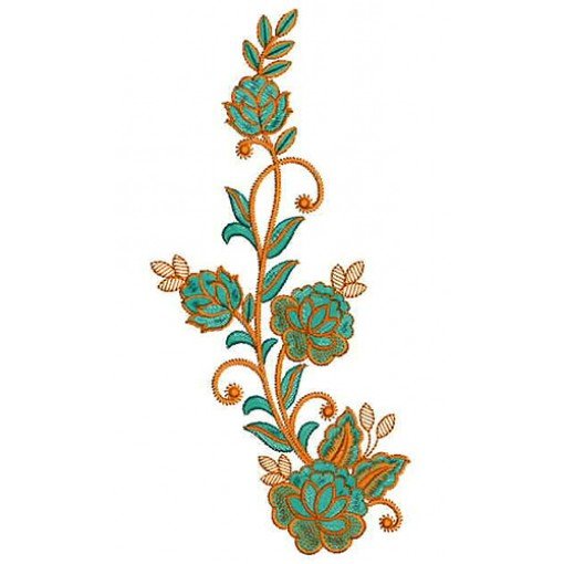 Floral Flower Applique Embroidery Design 22647