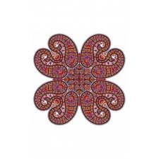 Round Symmetrical Pattern Applique Embroidery Design 22651