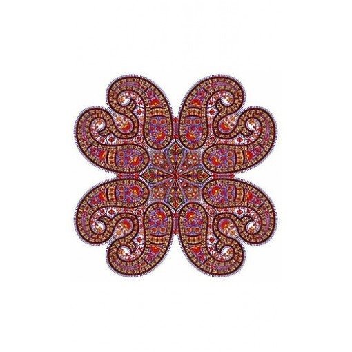 Round Symmetrical Pattern Applique Embroidery Design 22651