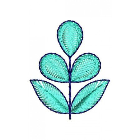 Blue Leaves Applique Embroidery Design 22689