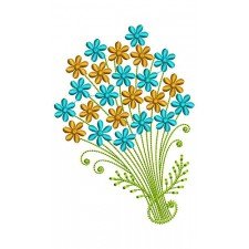Bouquet Applique Embroidery Design 22691
