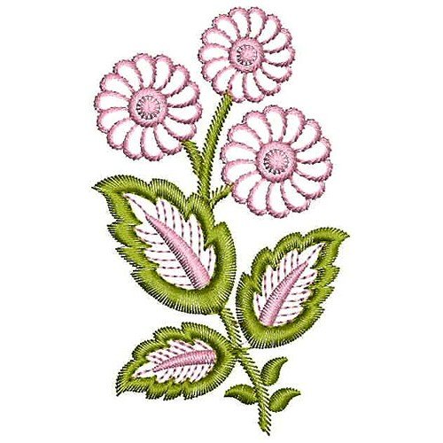 Isolated Floral Pattern Applique Embroidery Design 22694