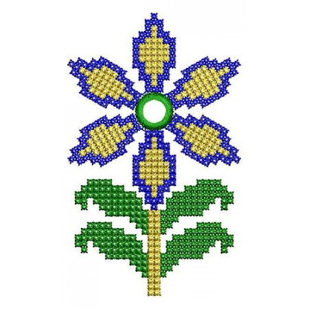 Native Flower Applique Embroidery Design 22695