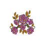 Fabulous Rose Blossom Applique Embroidery Design 22698