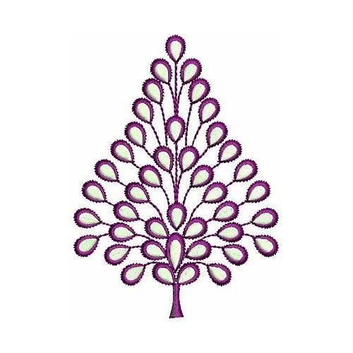 Small Tree Applique embroidery Design 22700