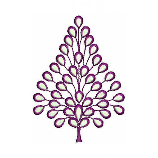 Small Tree Applique embroidery Design 22700
