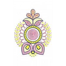 Unusual Leaves Shape Applique Embroidery Design 22717