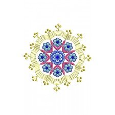 Zentangl Round Applique Embroidery Design 22723