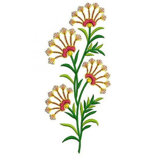 Peony Flower Plant Embroidery Design 22725