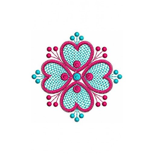Hart Shape Applique Embroidery Design 22729