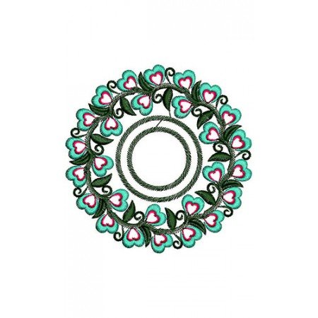 Circle Ornament Applique Embroidery Design 22765