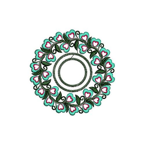 Circle Ornament Applique Embroidery Design 22765