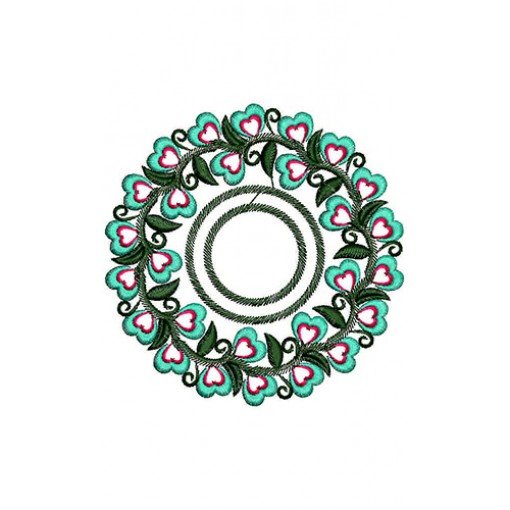 Circle Ornament Applique Embroidery Design 22765