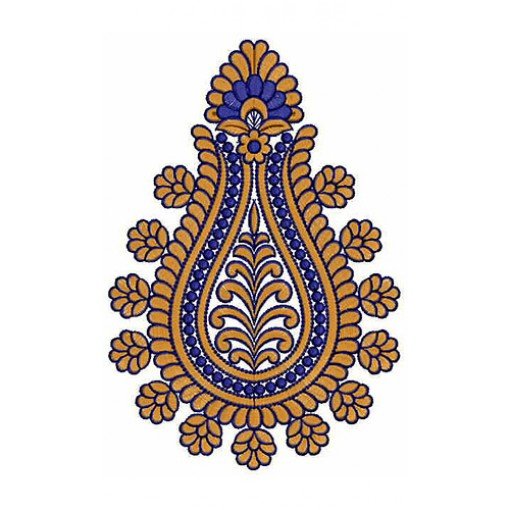 Stylized Applique Embroidery Design 22768