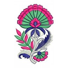 Exotic Flower Applique Embroidery Design 22771