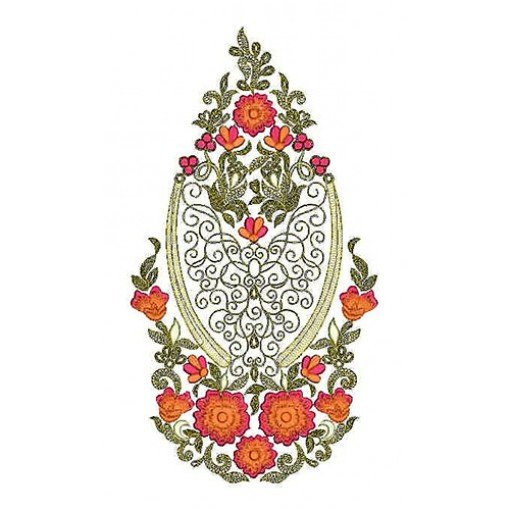 Flourish Wreath Applique Embroidery Design 22795