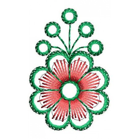 Simple Nature Flower Embroidery Design 22798