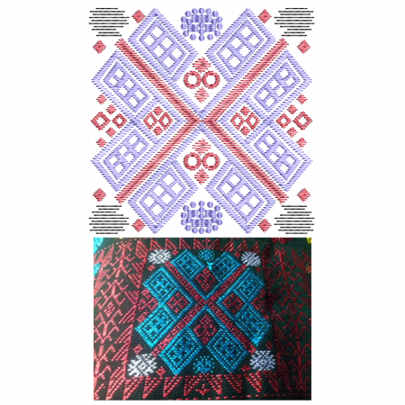 Kutch Work Applique Embroidery Design 22802