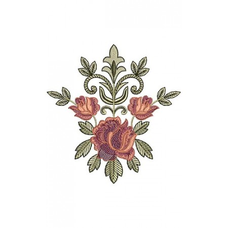 Pomegranate Applique Embroidery Design 22817