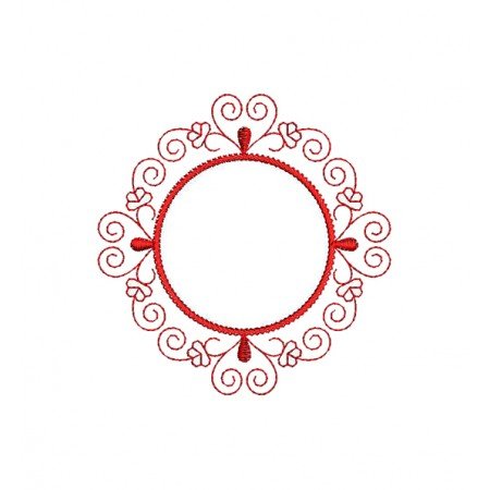 Round Shape Wall Decoration Applique Embroidery Design 22819
