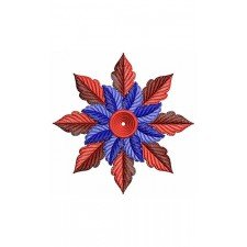 Guillotine Floral Applique Embroidery Design