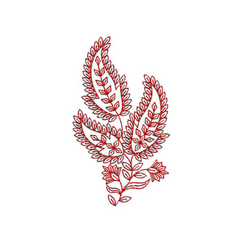 Leaves Applique Embroidery Design 22824