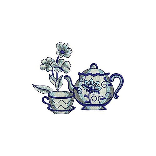 Italian Teapot Embroidery Design 22829