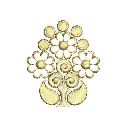 Brass Metal Gold Embroidery Design 22889
