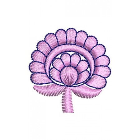 Pink Flower Patch Embroidery Design 22960