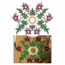 3D Embossed Stitch Flower Design 3D Embossed Stitch Flower Design