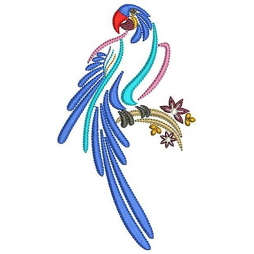 Poland Style Parrot Embroidery Design 23017