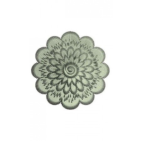 Round Flower Patch Embroidery Design 23023
