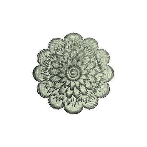 Round Flower Patch Embroidery Design 23023