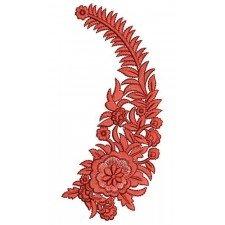Paisley Long Patch Embroidery Design 23024