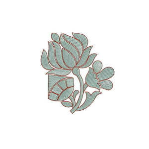 Fall Wild Flowers Applique Embroidery Design 23072