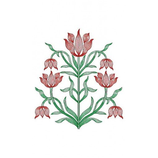 Flower Applique Embroidery Design 23074