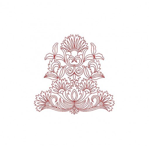 Applique Flower Machine Embroidery Design 23078