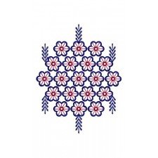 Floral Patch Sticker Embroidery Design 23148