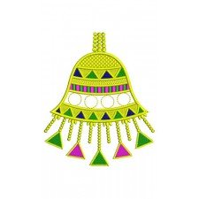 Beautiful Bell Applique Embroidery Design 23191