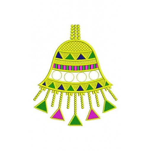 Beautiful Bell Applique Embroidery Design 23191