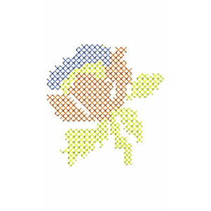 Beautiful Rose Cross Stitch Embroidery Design 23217