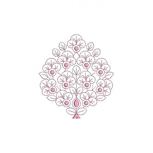 Flower Applique Embroidery Design 23288