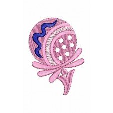 Pink Rose Embroidery Design 23295