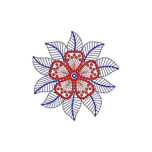 Flowerwork Applique Embroidery Design 23403