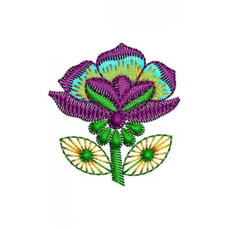 Flower Appliquework Embroidery Design 23407
