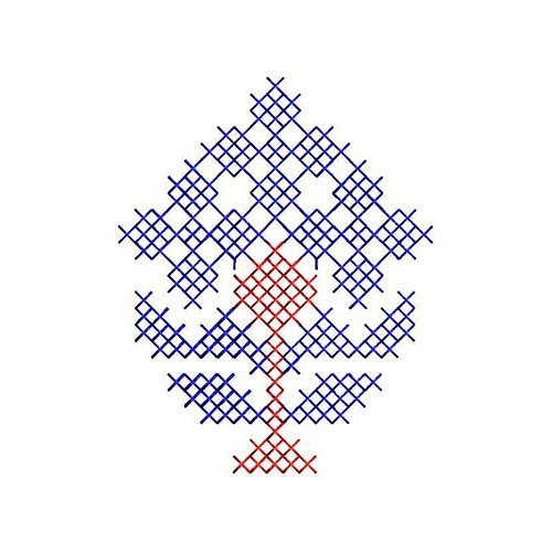 Tree Shapes Embroidery Design 23441