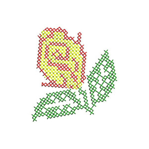 Rose With Green Leaves 23442